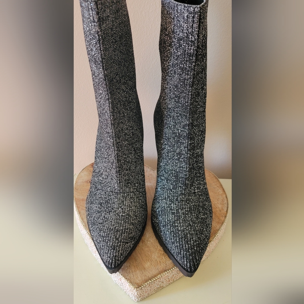 Mix No. 6 Black and Silver Heeled Boots